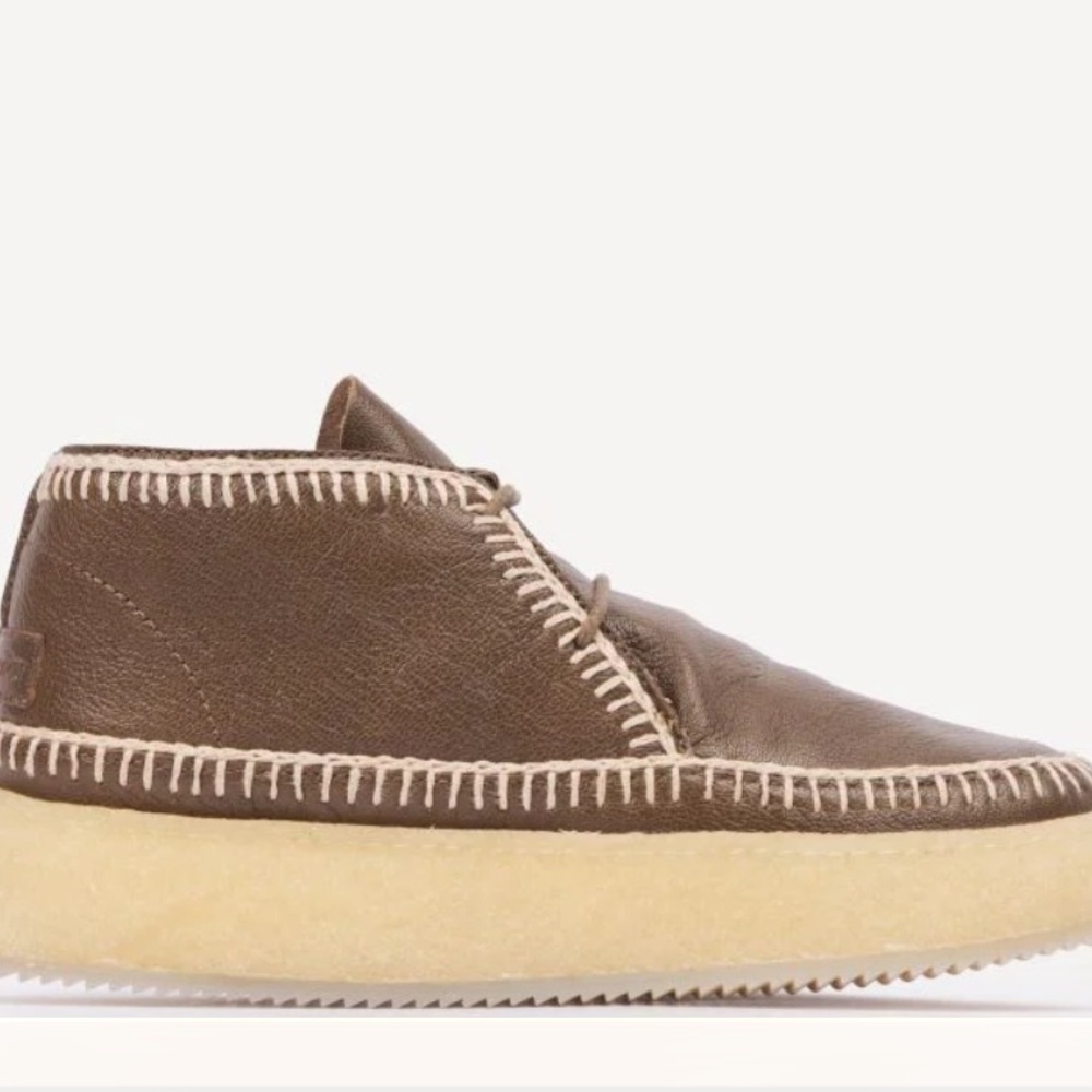 Nordstrom NEW Laidback London Lace Up Crochet Ankle Leather Taupe Great Boot ❤️